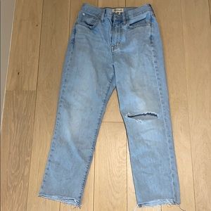Madewell light wash mom jeans